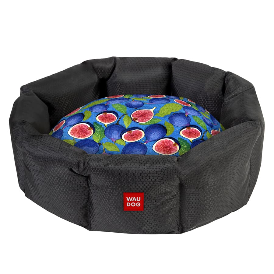 Лежанка для собак WAUDOG Relax, малюнок "Інжир", L, Ш 49 см, Д 49 см, В 20 см