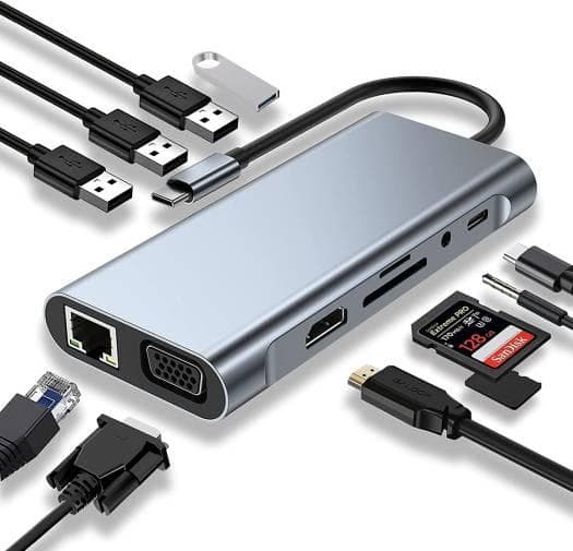 Док-станція USB-C 11 в 1 для ноутбука