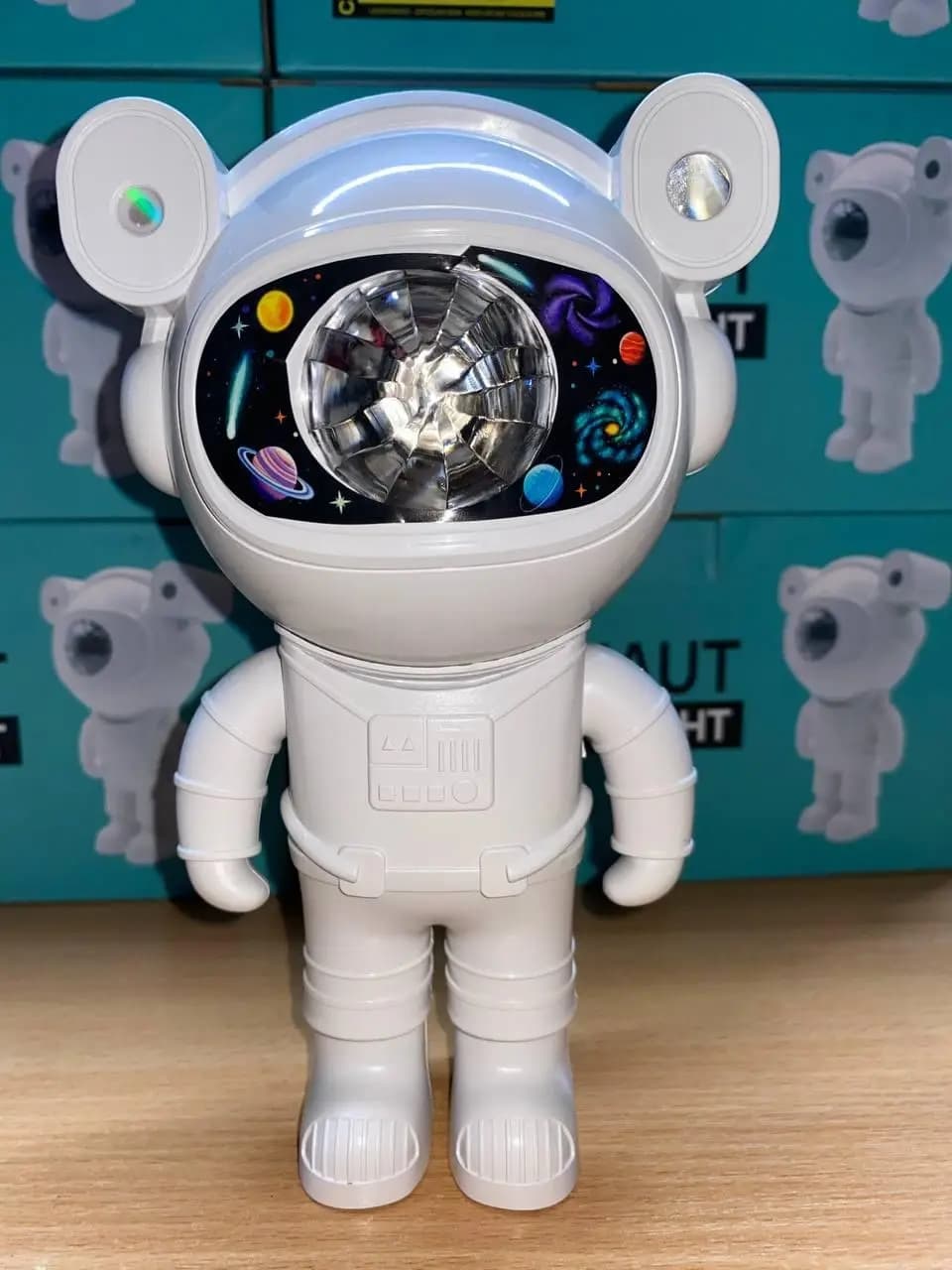 Astronaut проєктор галактики лазерний Астронавт-космонавт, зоряне небо на стелі з пультом Білий