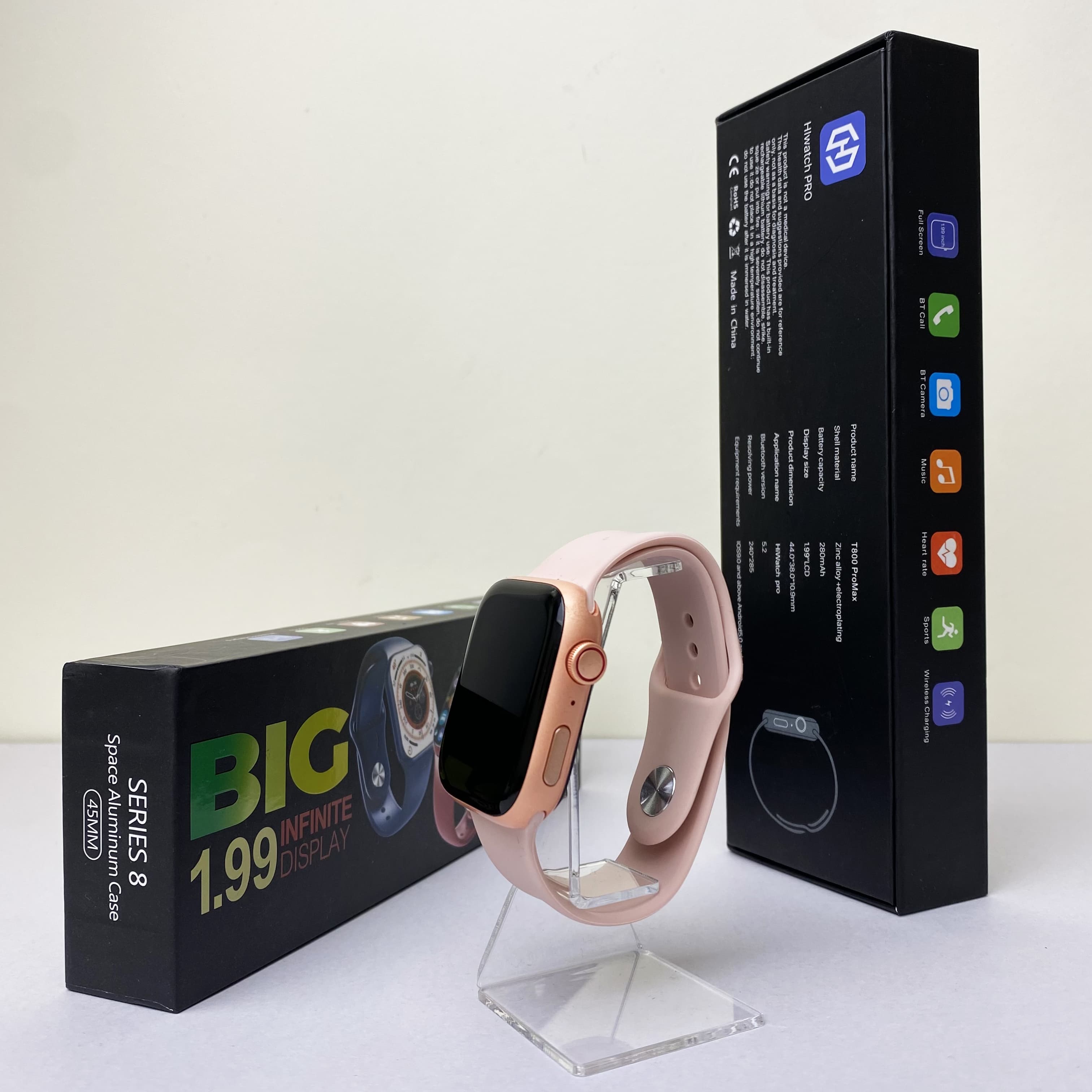 Розумний годинник Smart Watch Т800 Pro Max (Рожевий)