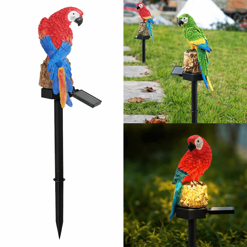 Ліхтар садовий SOLAR PARROT — Світильник для саду Папуга на сонячній батареї