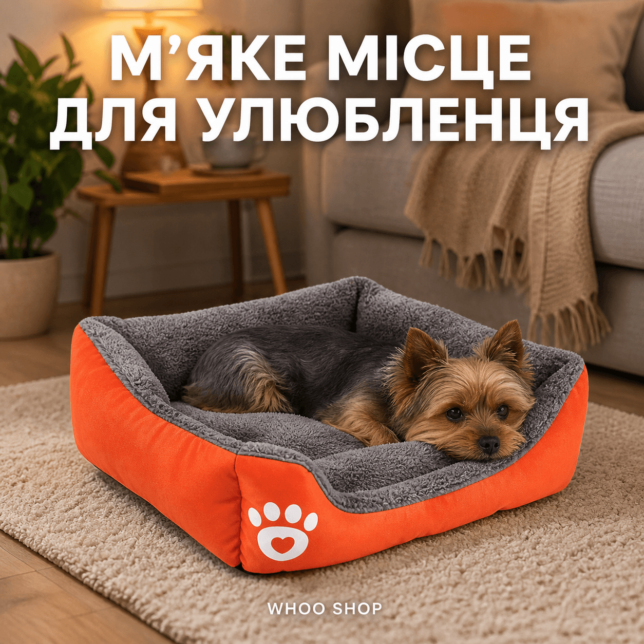 Лежанка - пуф для котів та собак M(47*35см) — головне зображення